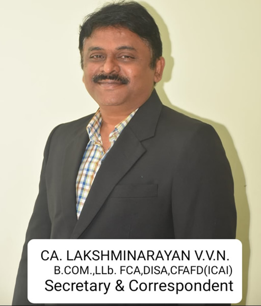 CA. Lakshminarayan V.V.N. - Secretary & Correspondent